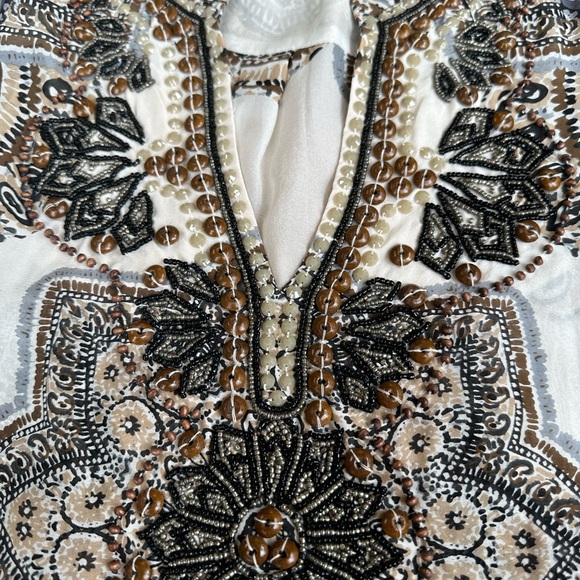 HALE BOB beaded silk sheer tunic,Small, NWT - Picture 5 of 13
